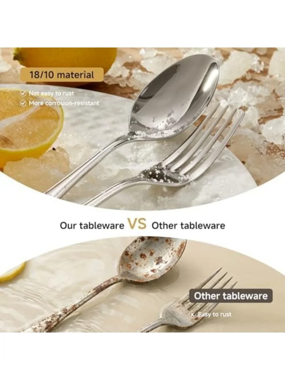 Elegant 24-Piece Teardrop Dinner Fork Set - 8-Inch, Durable Stainless Steel